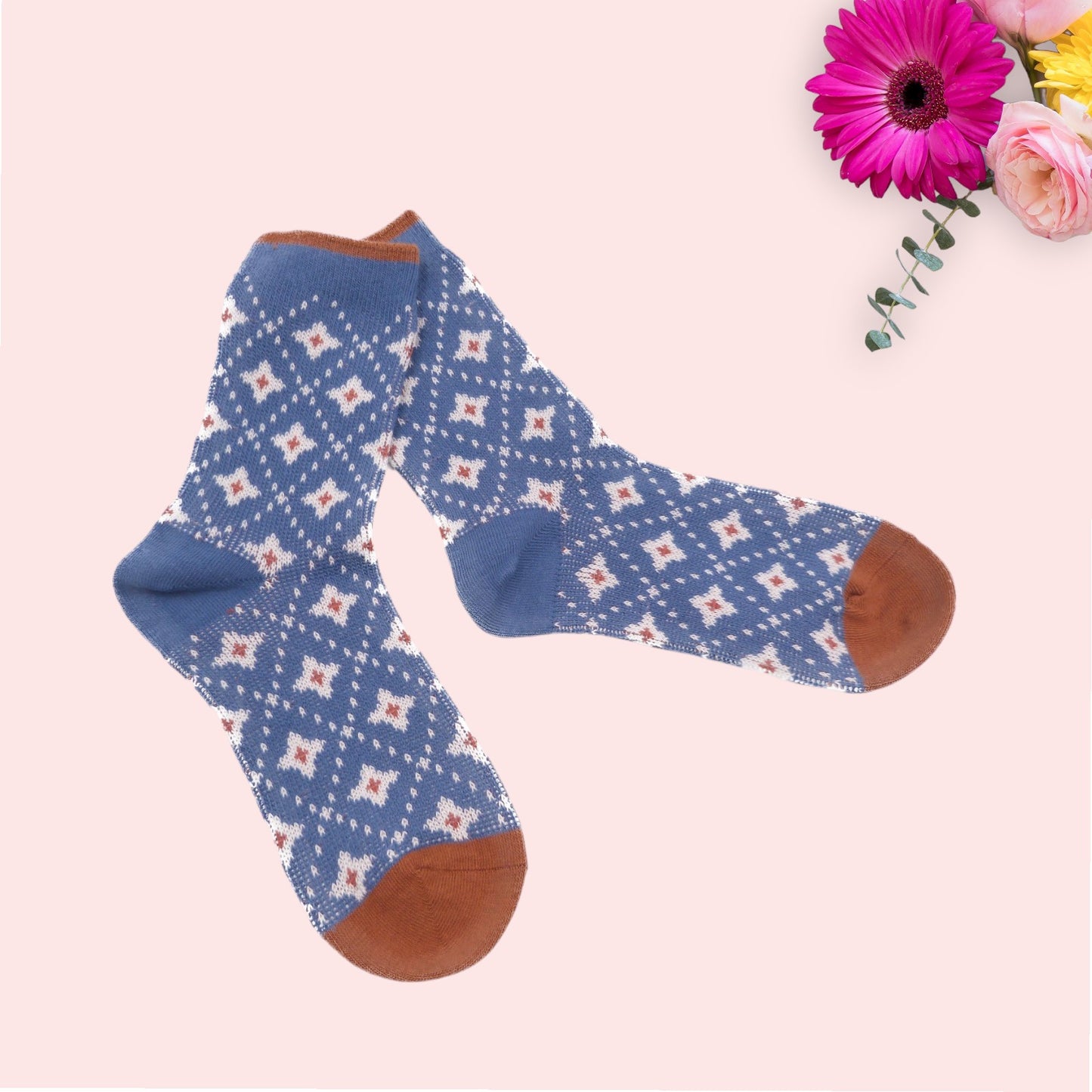 Diamond Pattern Seamless Socks