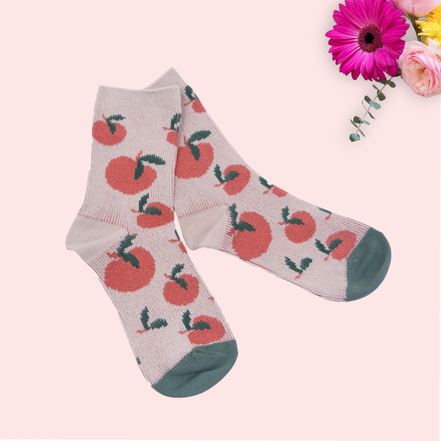 Cherry Pattern Socks