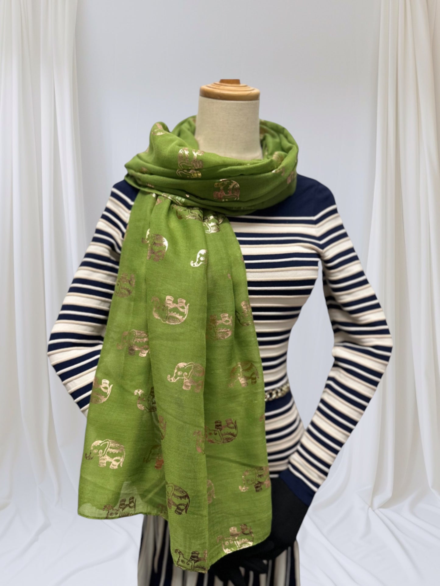 Glitter Elephant Print Scarf