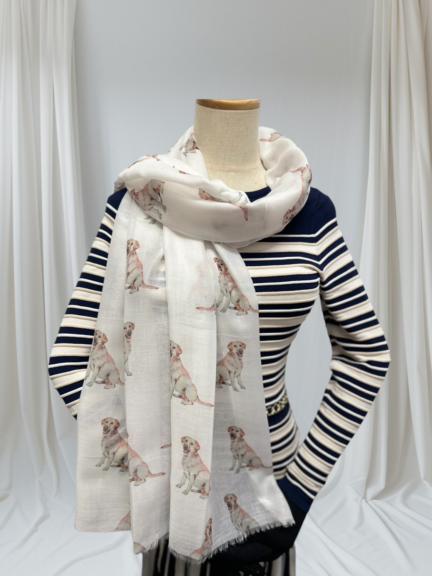 Labrador Print Scarf