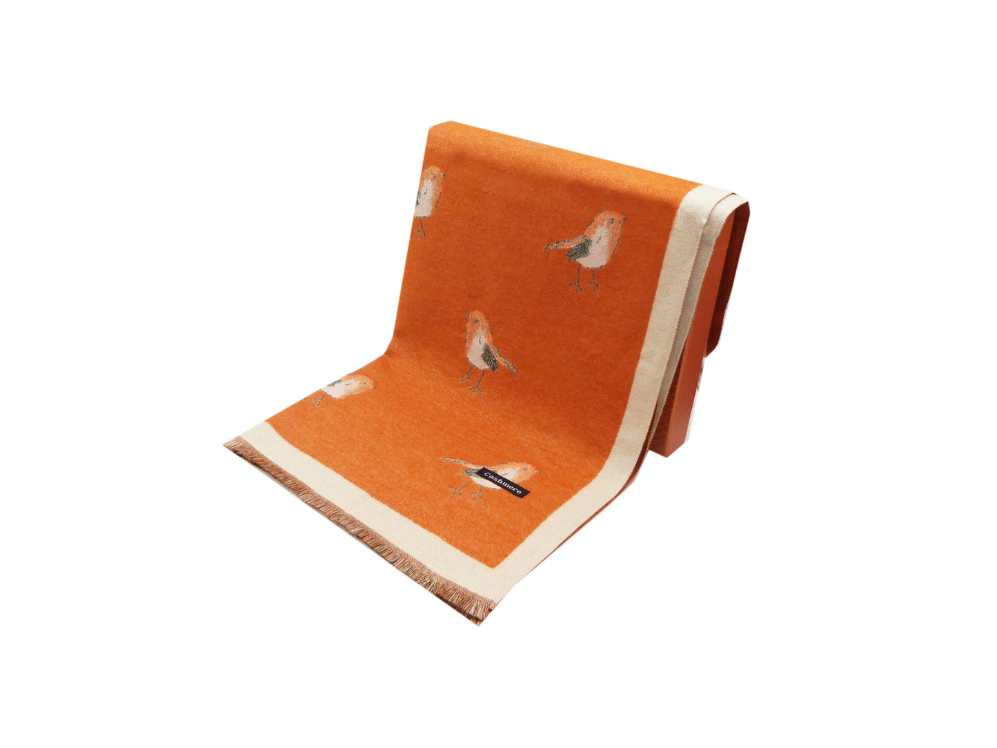 Robin Bird Printed Winter Wrap