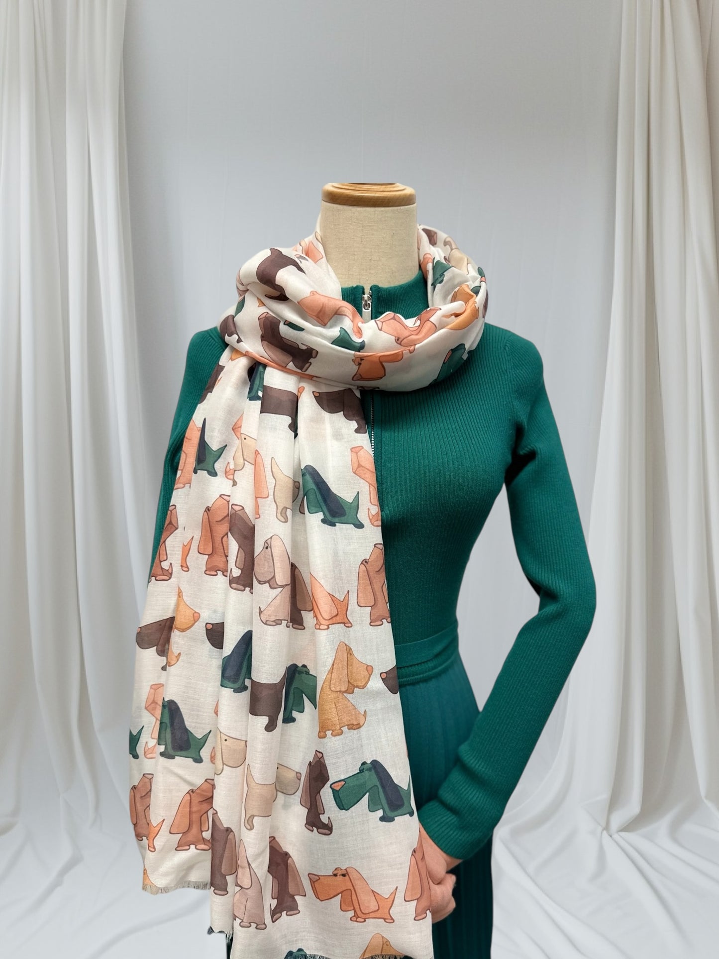 Cute Dog Print Scarf