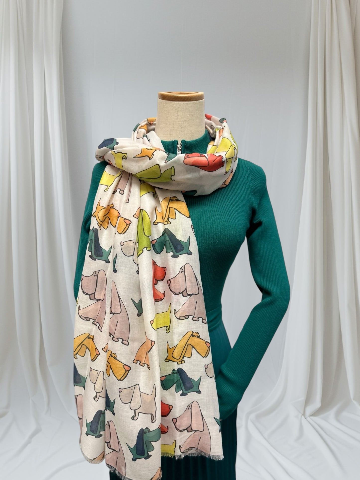 Cute Dog Print Scarf