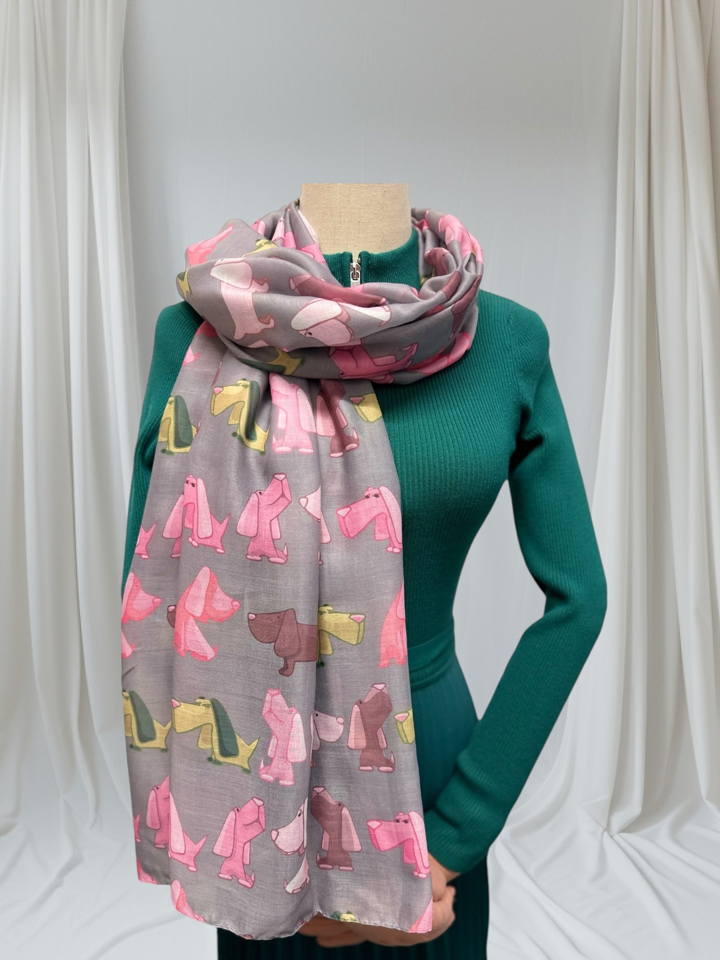 Cute Dog Print Scarf