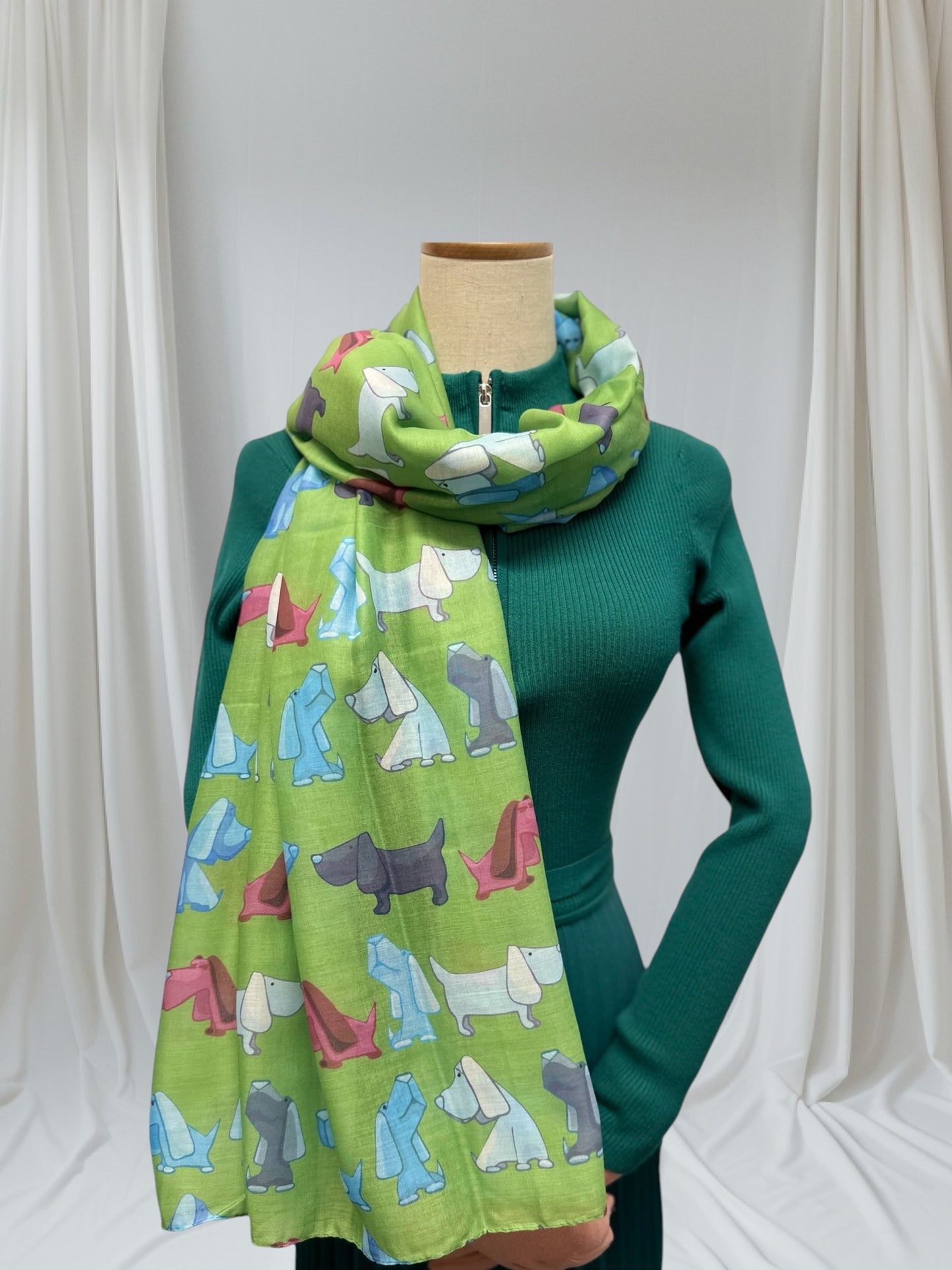 Cute Dog Print Scarf