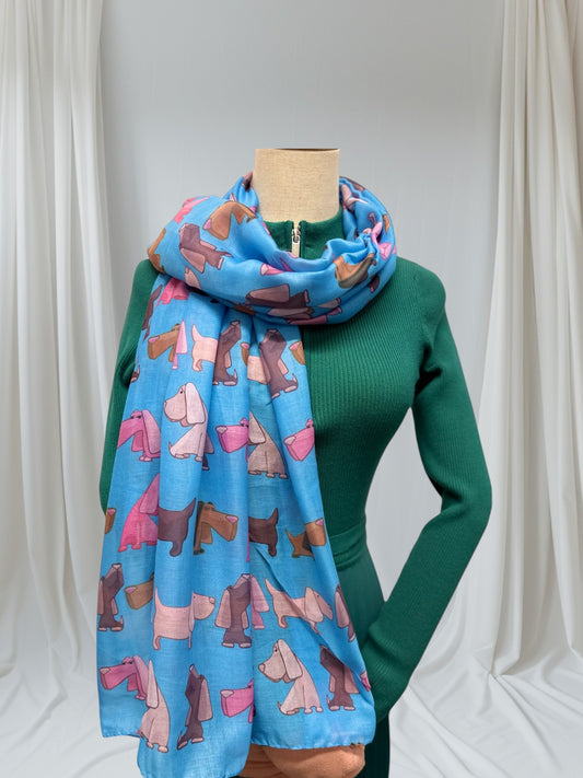 Cute Dog Print Scarf