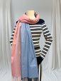 Two Tone Gradual Fade Cashmere Feel Pashmina