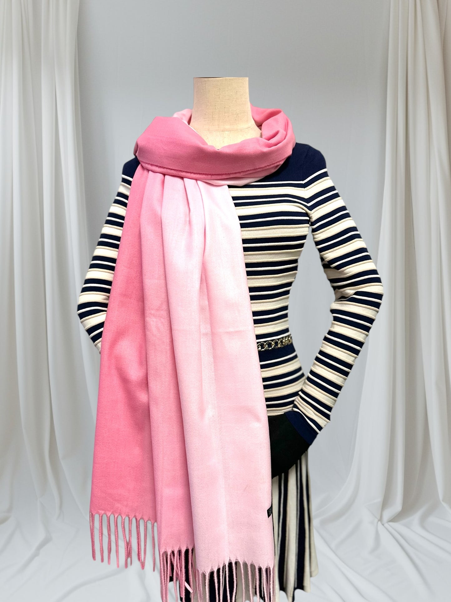 Two Tone Gradual Fade Cashmere Feel Pashmina