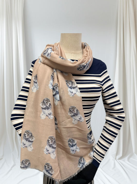 Poodle  Print Scarf