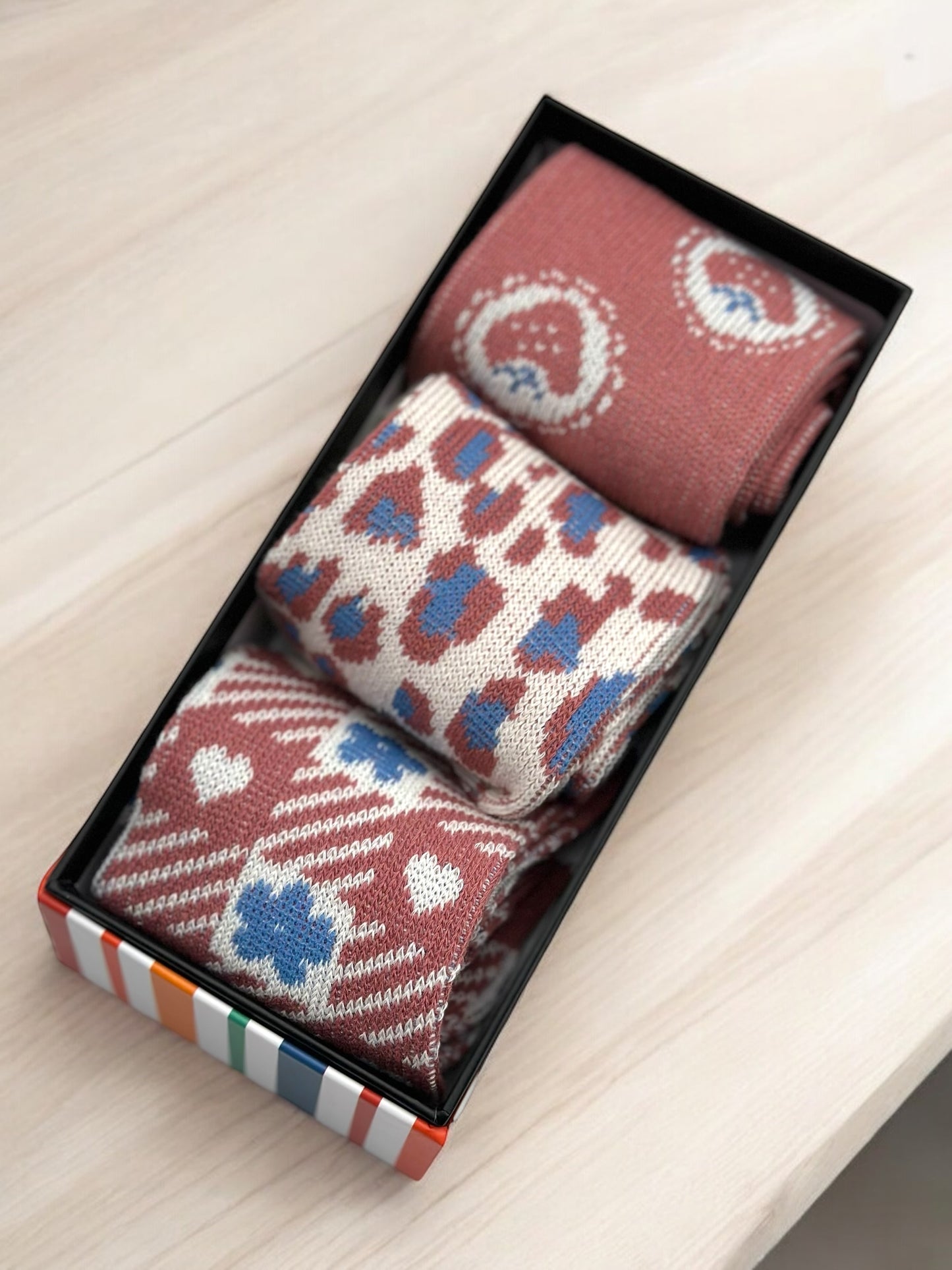 3 Pairs Of  Seamless Socks In A Gift Box