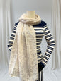 Glitter Foil Heart Print Scarf