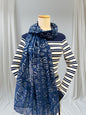 Glitter Foil Heart Print Scarf
