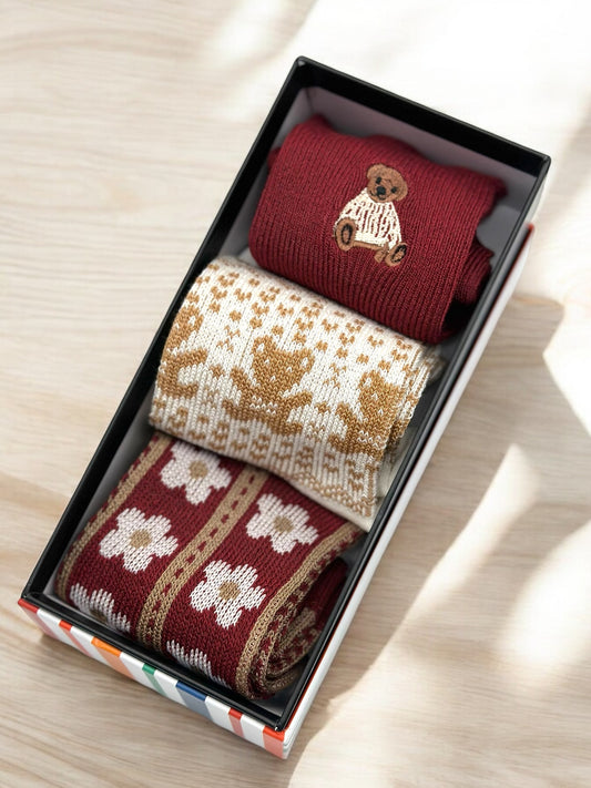 3 Pairs Of  Seamless Socks In A Gift Box