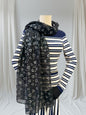 Glitter Foil Heart Print Scarf