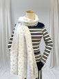 Glitter Foil Heart Print Scarf
