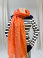 Glitter Foil Heart Print Scarf