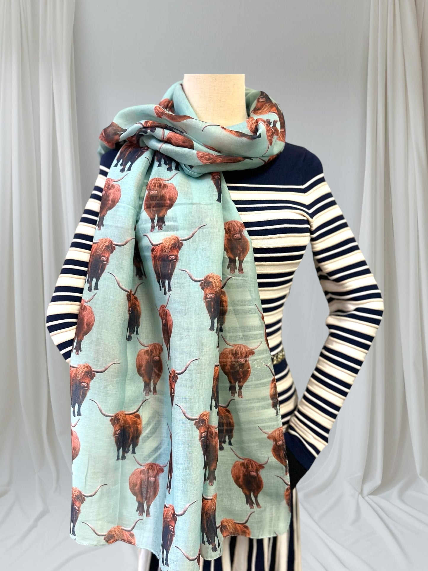 Highland Cow Print Scarf