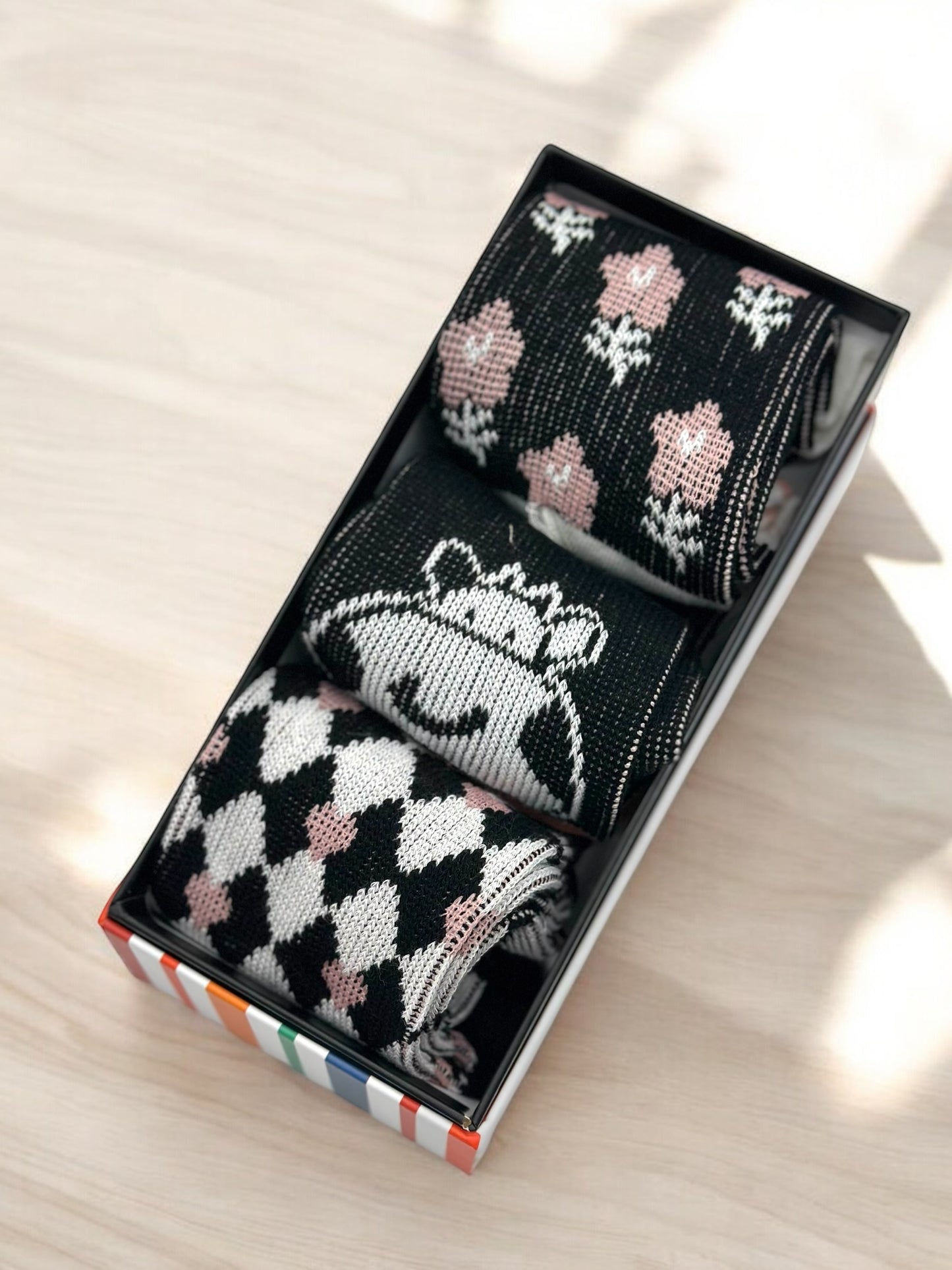 3 Pairs Of  Seamless Socks In A Gift Box