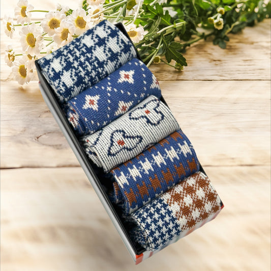 5 Pairs Of  Seamless Socks In A Gift Box