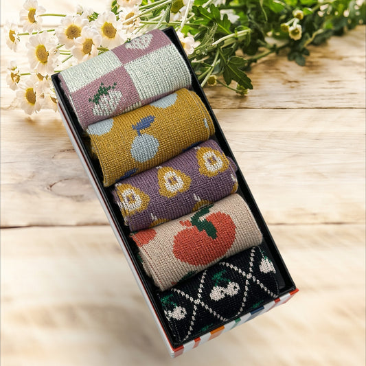 5 Pairs Of  Seamless Socks In A Gift Box