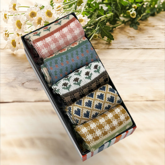 5 Pairs Of  Seamless Socks In A Gift Box