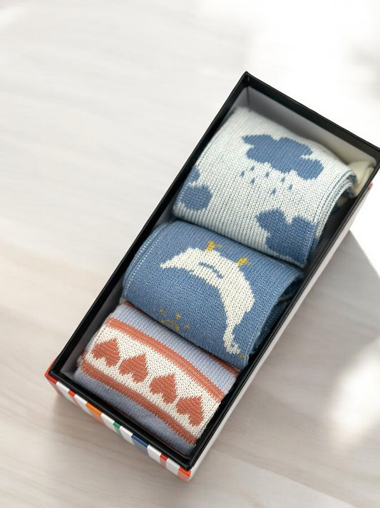 3 Pairs Of  Seamless Socks In A Gift Box