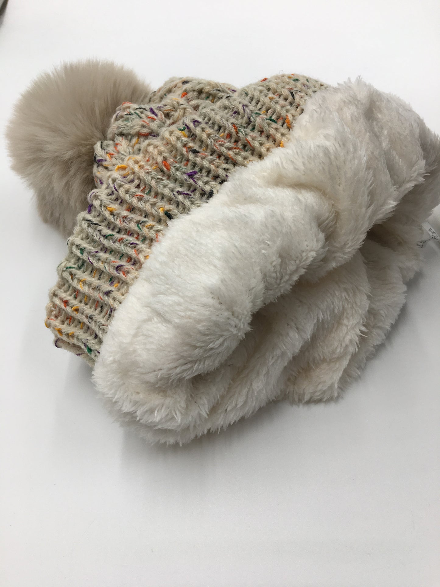 Hats for Women Double Layer Fleece Line Beanie with Bobble Pom Pom