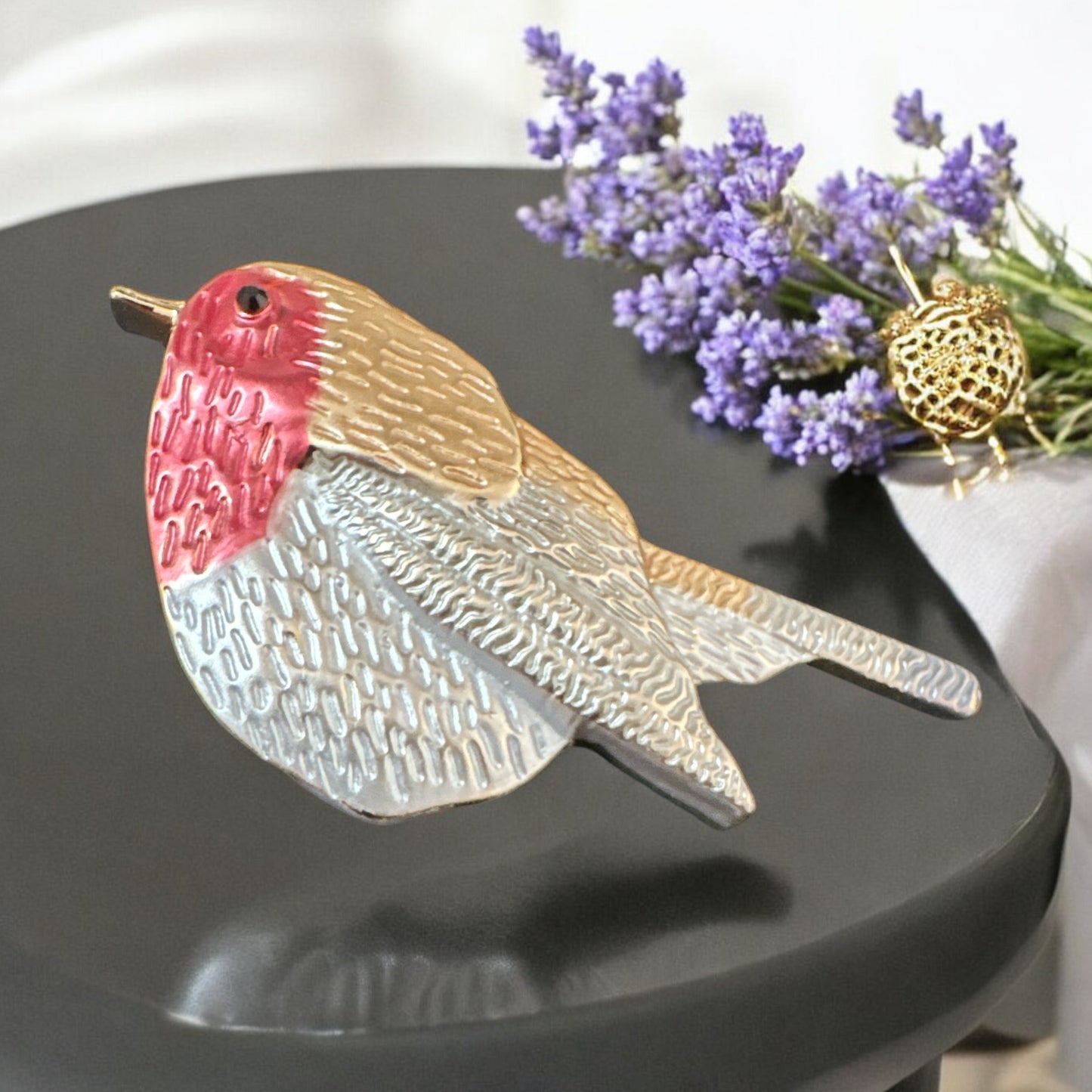 Magnetic Robin Bird Brooches