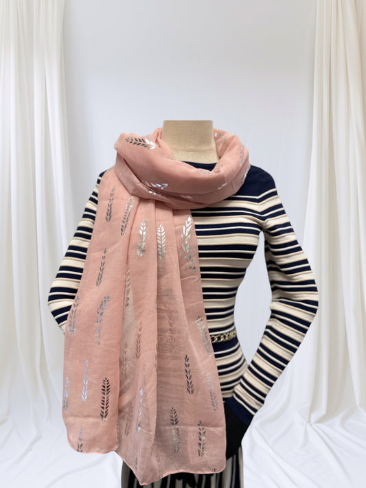 Glitter Wheat Print Scarf