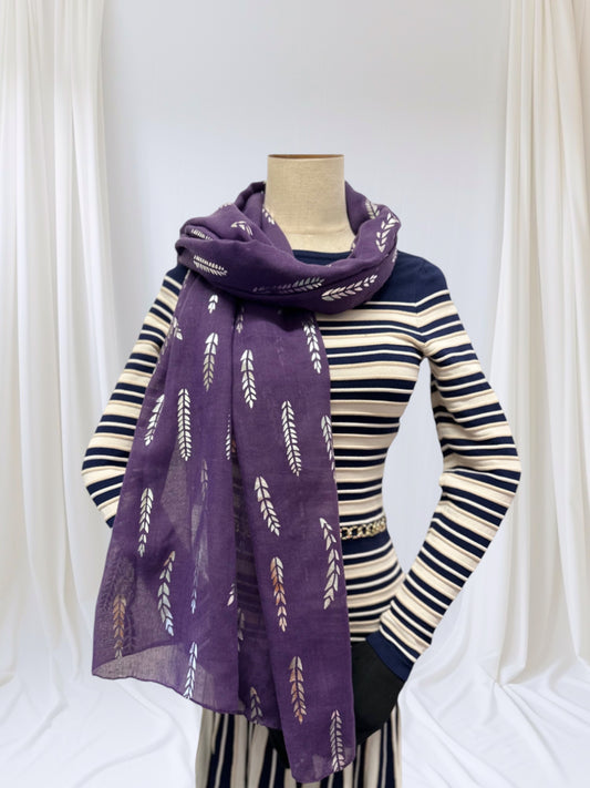 Glitter Wheat Print Scarf