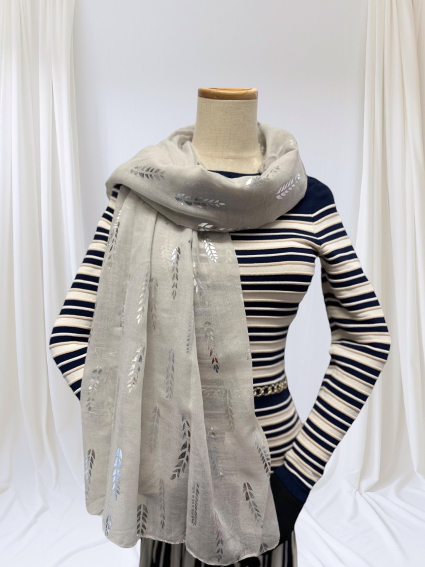 Glitter Wheat Print Scarf