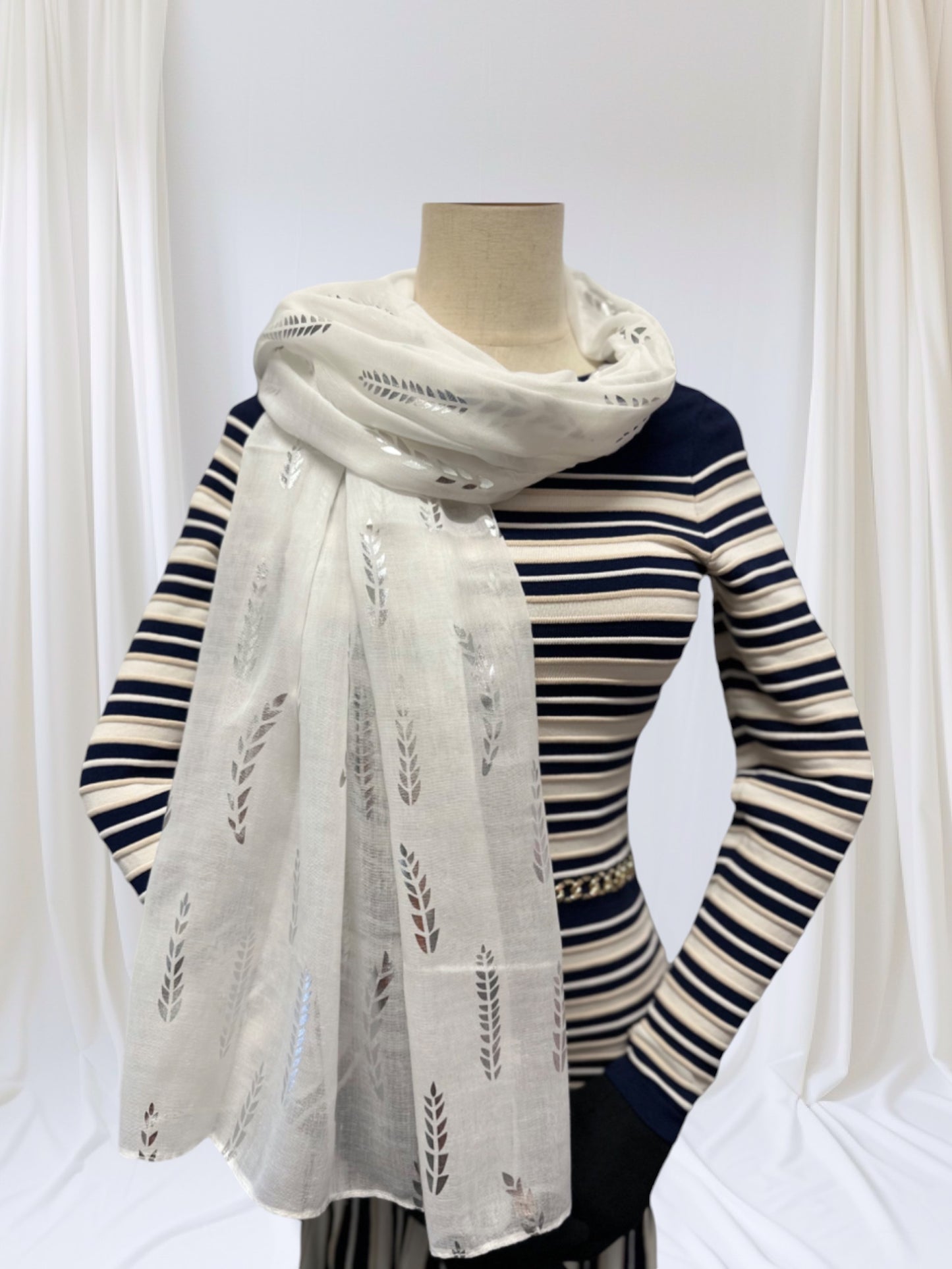 Glitter Wheat Print Scarf