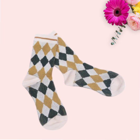 Argyle Diamond Pattern  Seamless Socks