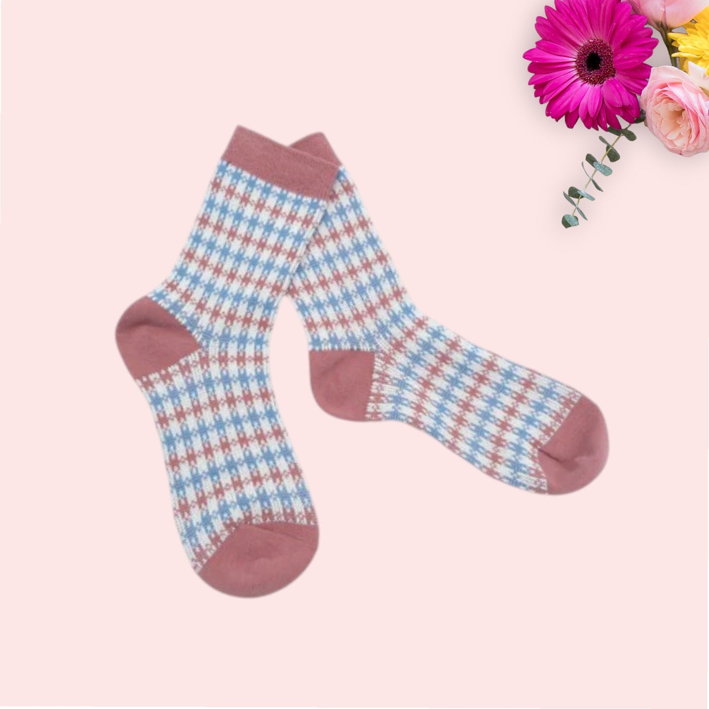 Dog Tooth  Pattern  Socks