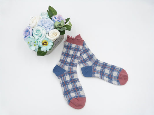 Checkered  Pattern  Seamless Socks
