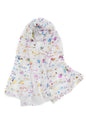 Rainbow Glitter Hearts Scarf
