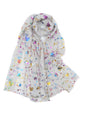 Rainbow Glitter Hearts Scarf