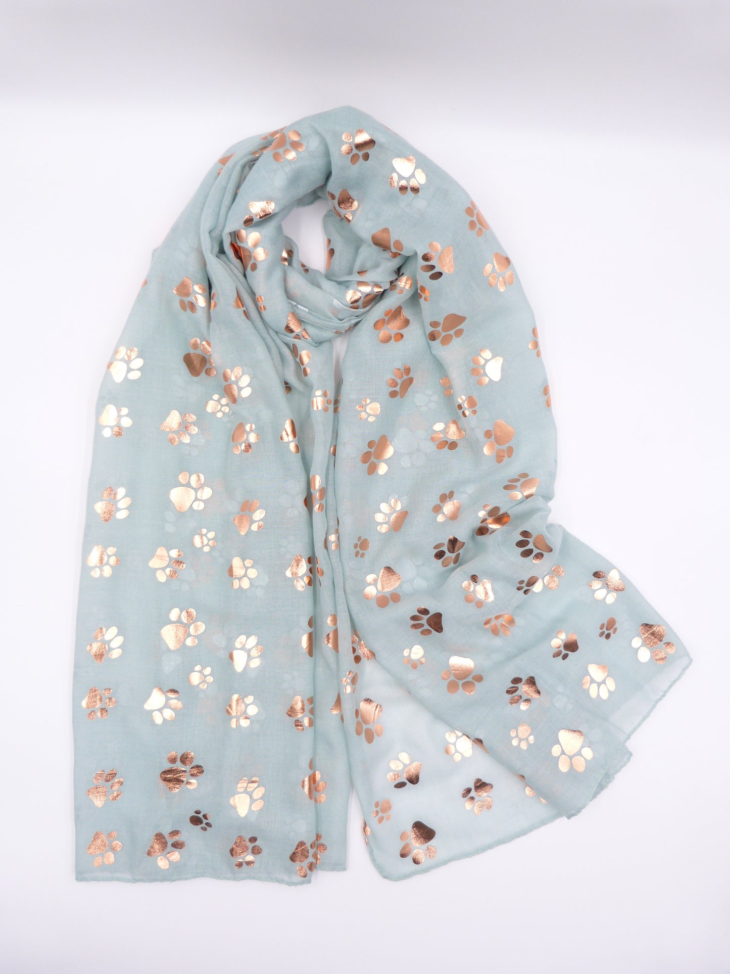 Glitter Rose Gold  Big Paw Print Scarf