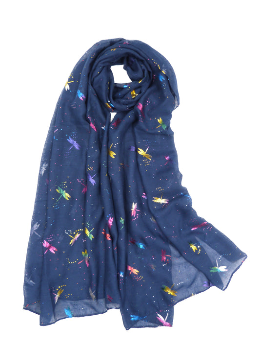 Rainbow Glitter Dragon Fly Scarf