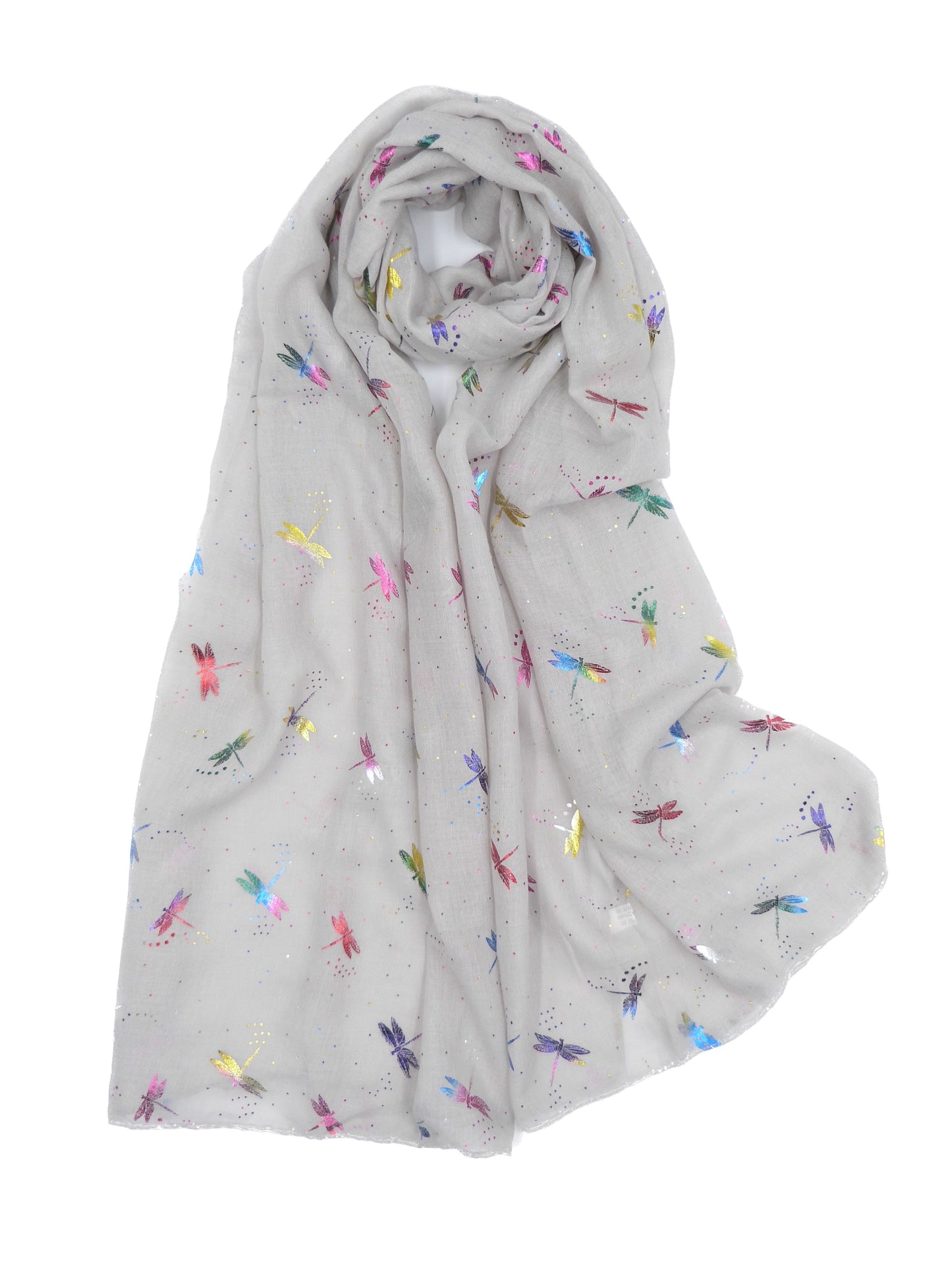 Rainbow Glitter Dragon Fly Scarf