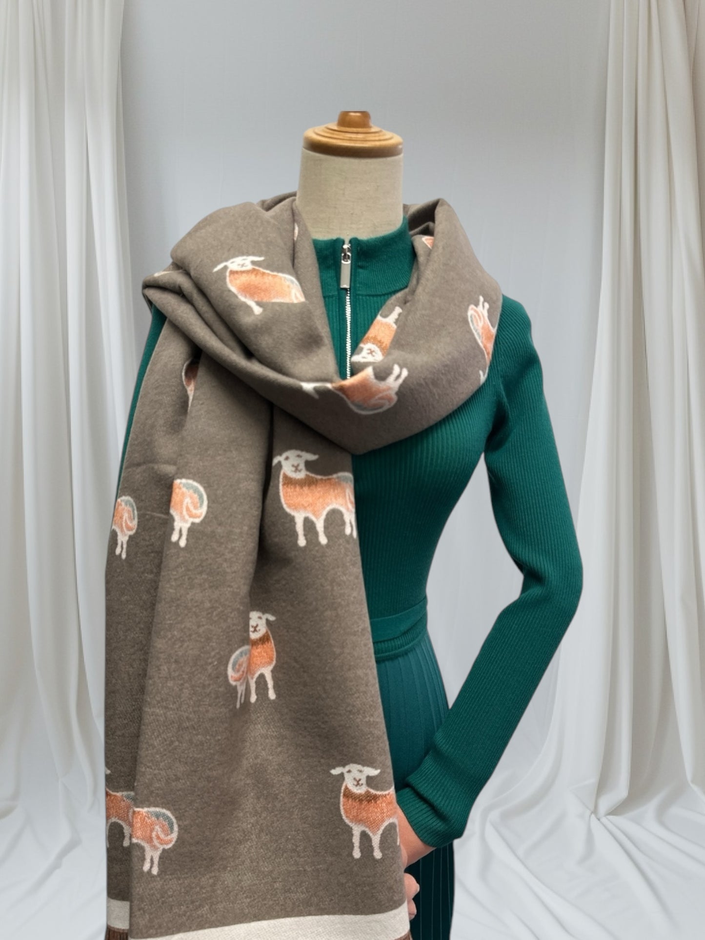 Cheerful Sheep Warm Winter Wrap