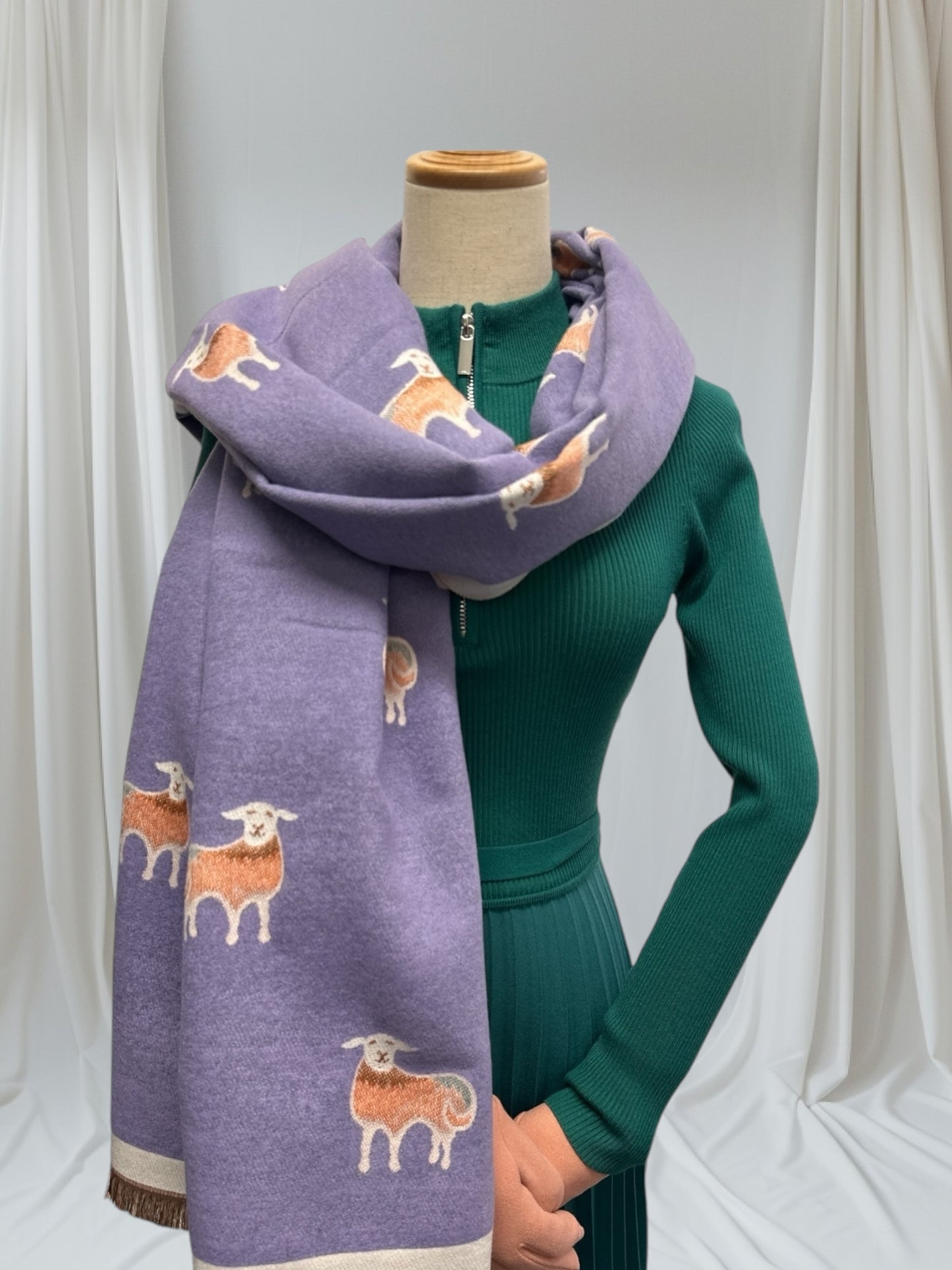 Cheerful Sheep Warm Winter Wrap