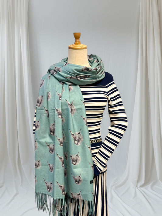 Highland Cow Beautiful Cashmere Feel Scarf