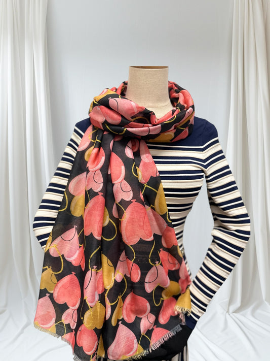 Heart Print Scarf