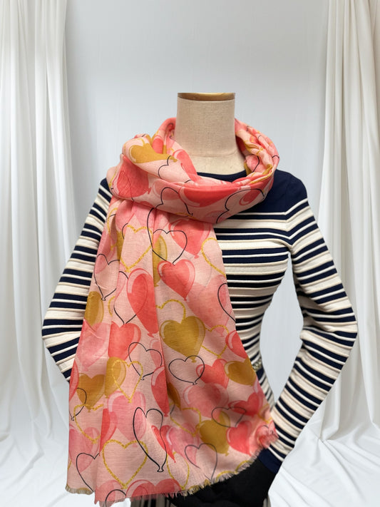 Heart Print Scarf