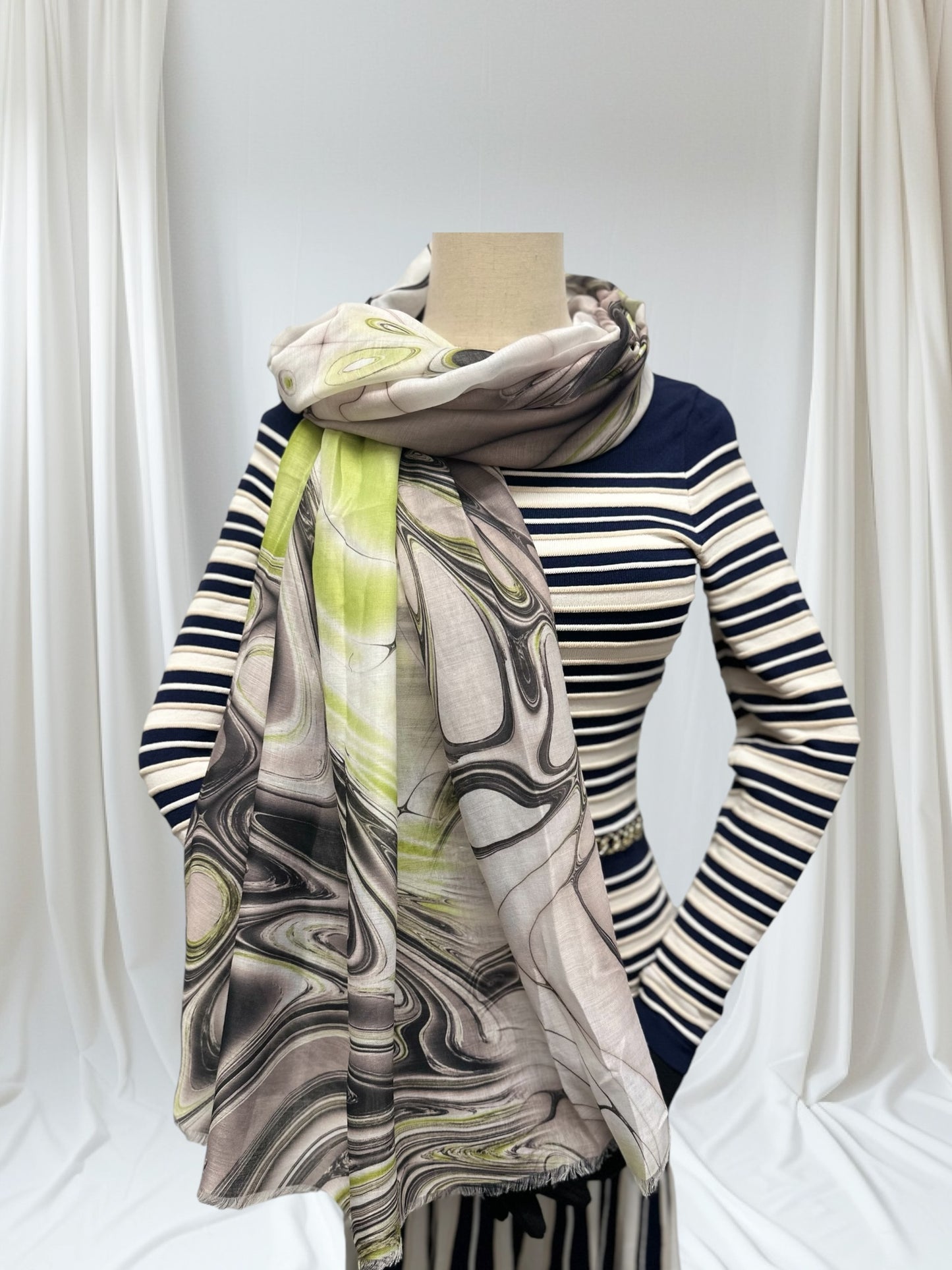 Marble Print Large High Quality Scarf