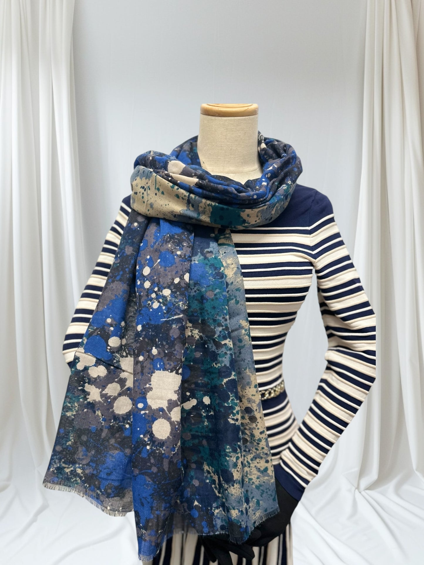 Graffiti Splash Dots Print Scarf