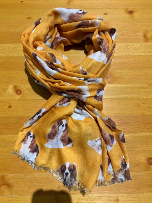 Cavalier King Charles Spaniel Print Scarf