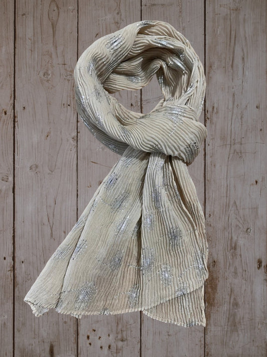 Pleated Glitter Dandelion beige