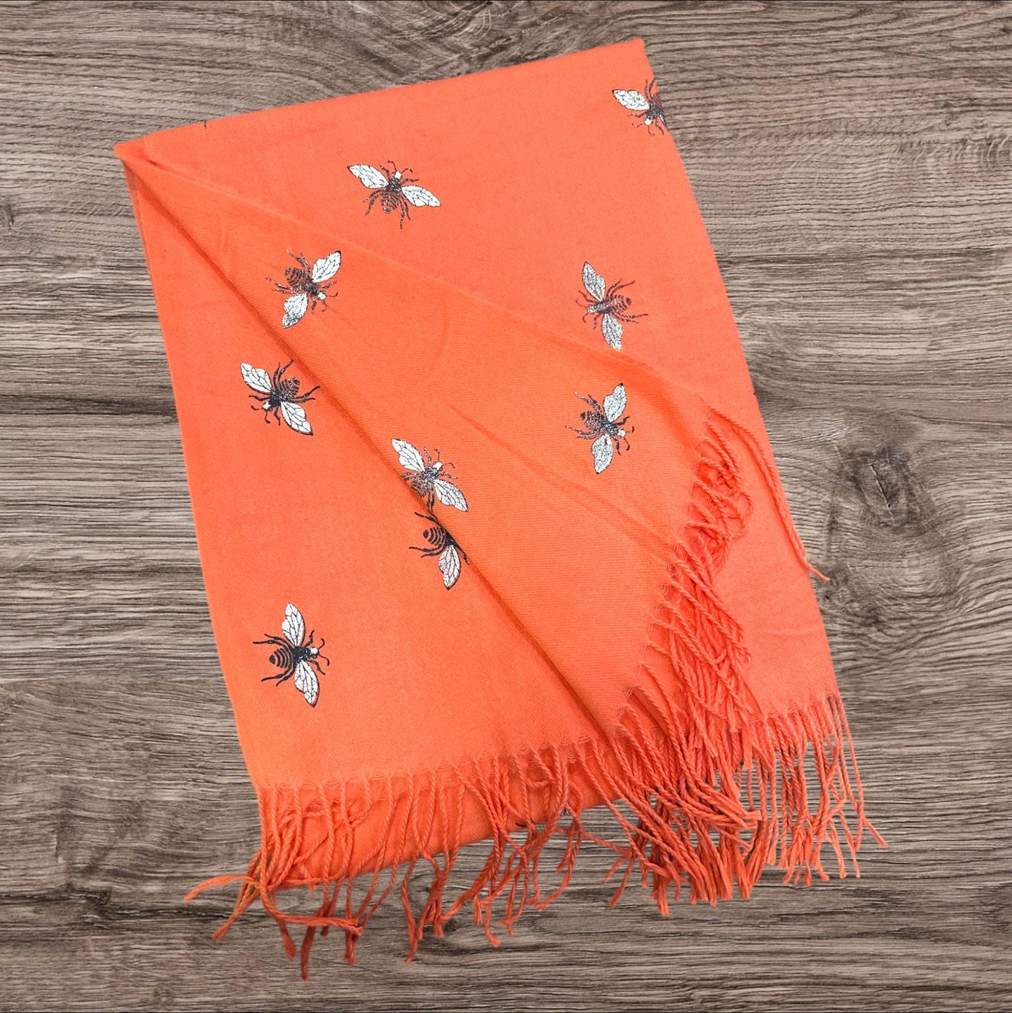 Glitter Bee Print Wrap Blanket Scarf
